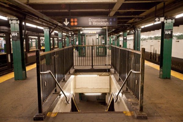 Stairs of an NYC subway station