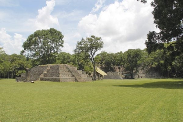 The ancient Mayan archaelogical site of Copan, in Honduras, one of the most important cities of mayan civilization. UNESCO World Heritage Site.