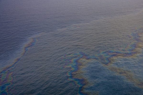 Oil spill in the ocean