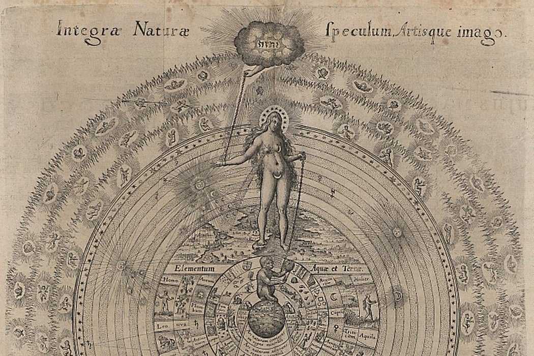 Illustration of the Cosmic order by Robert Fludd, the World Soul.