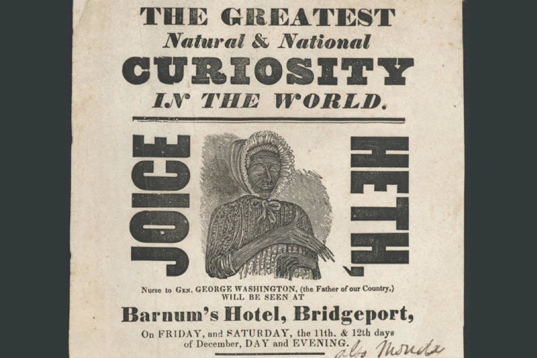 Poster advertising Joice Heth