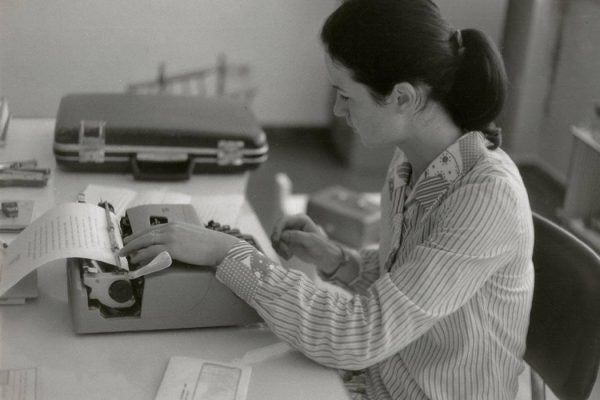 An office secretary - 1970s