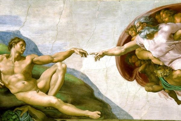 The Creation of Adam by Michelangelo  