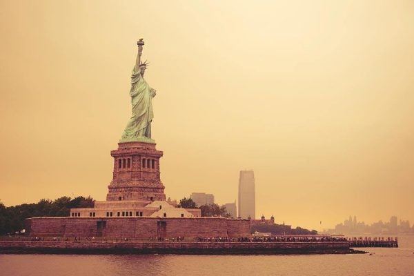 The Statue of Liberty.