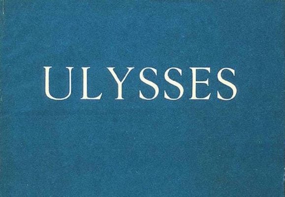 The word Ulysses in white on a blue background