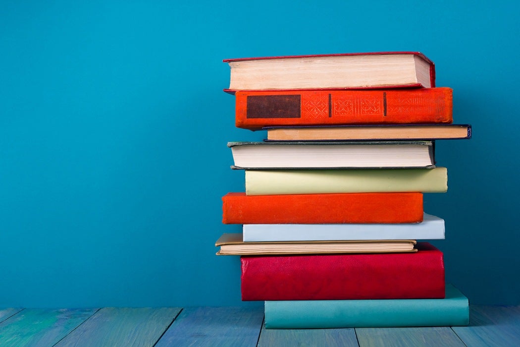 Stack of colorful books