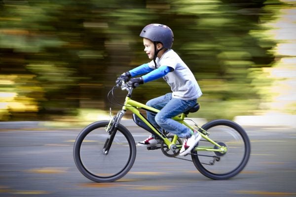 Boy biking