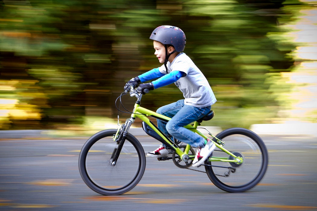 Boy biking