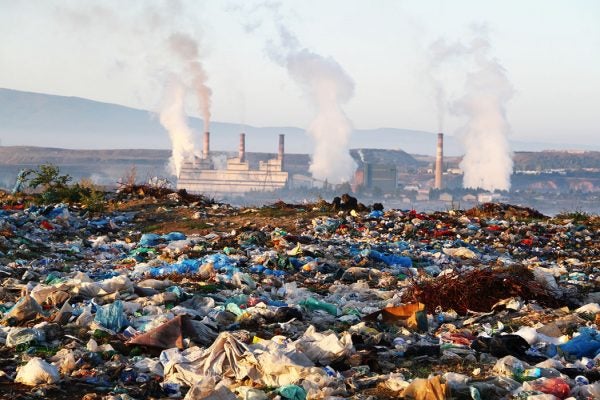 Smokestacks with pollution