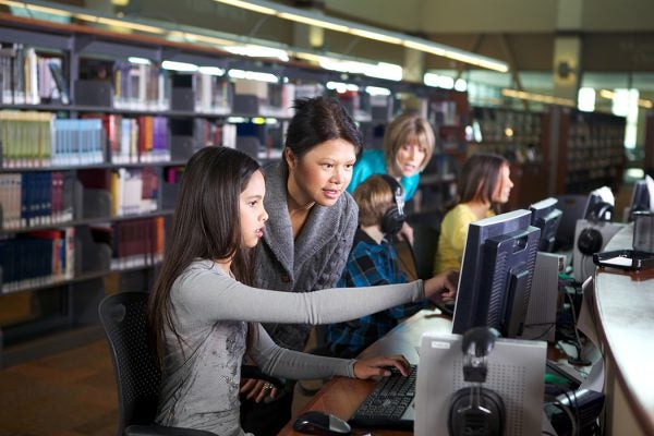 Librarian computer lab