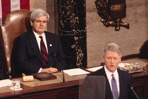 Newt Gingrich Bill Clinton