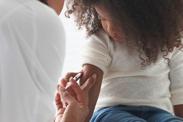 Child getting a vaccine