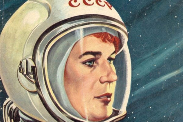 Illustrated portrait of Russian astronaut Valentina Tereshkova