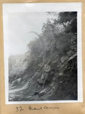 Photograph taken by Mary Agnes Chase or A. S. Hitchcock, documenting field work in the Grand Canyon