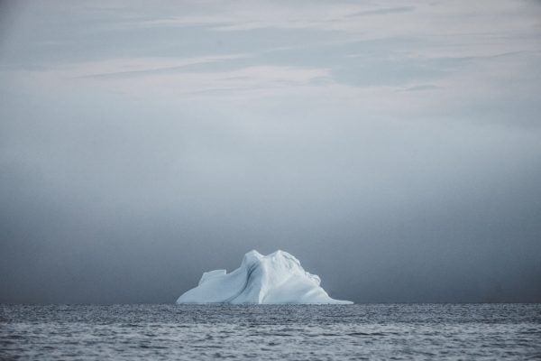 An iceberg in the ocean