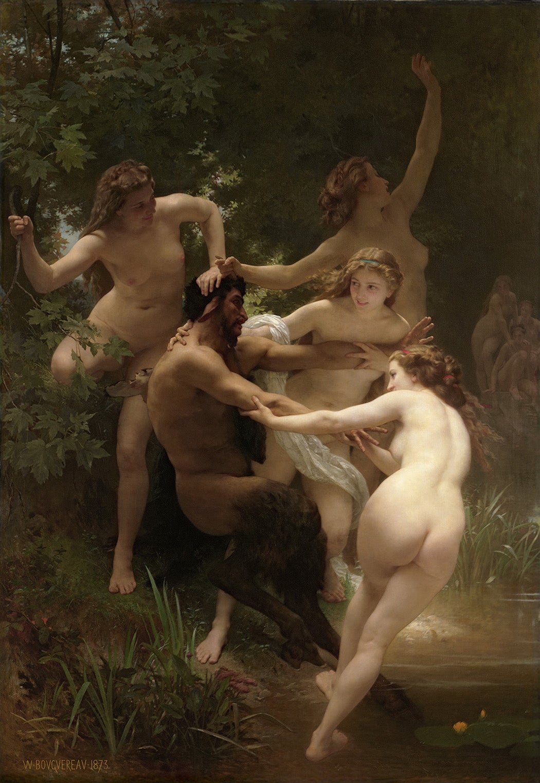 Nymphs and Satyr by William-Adolphe Bouguereau, 1873