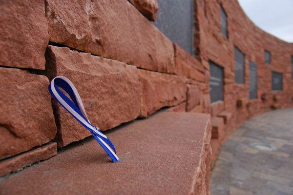 The Columbine Memorial in Littleton, Colorado.