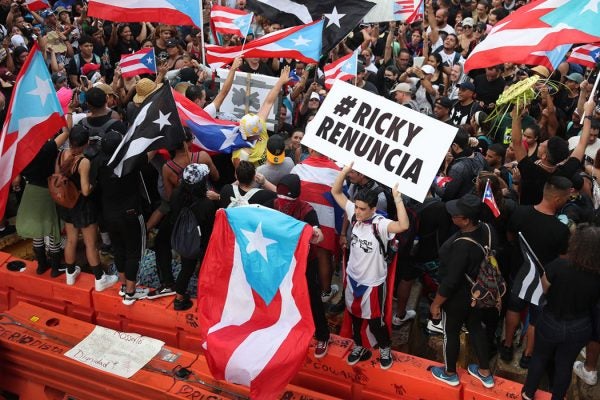 Protesters Demand Resignation Of Puerto Rico's Governor Ricardo Rossello, July 22, 2019