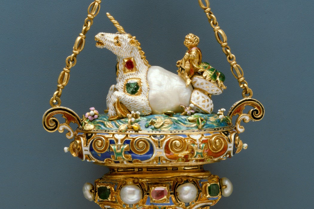 Pendant with a Triton Riding a Unicorn-like Sea Creature ca. 1870–95