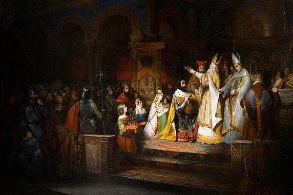 The coronation of Charlemagne