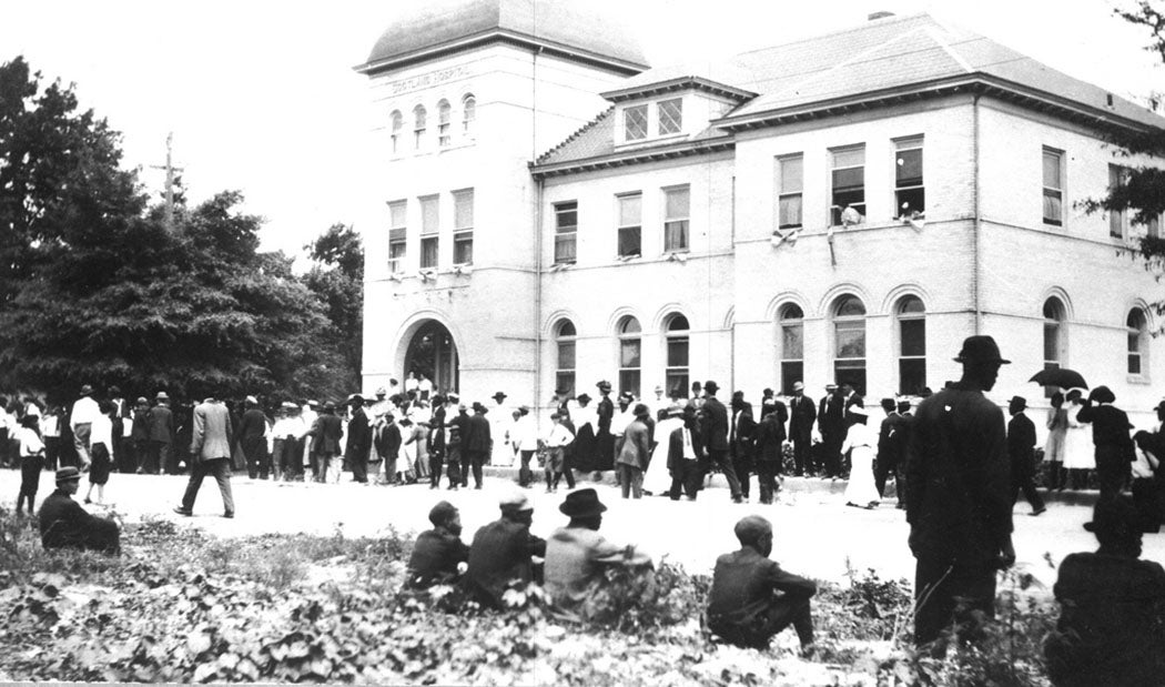 The end of the "White Man's Rally" on November 1, 1898 in Wilmington, NC