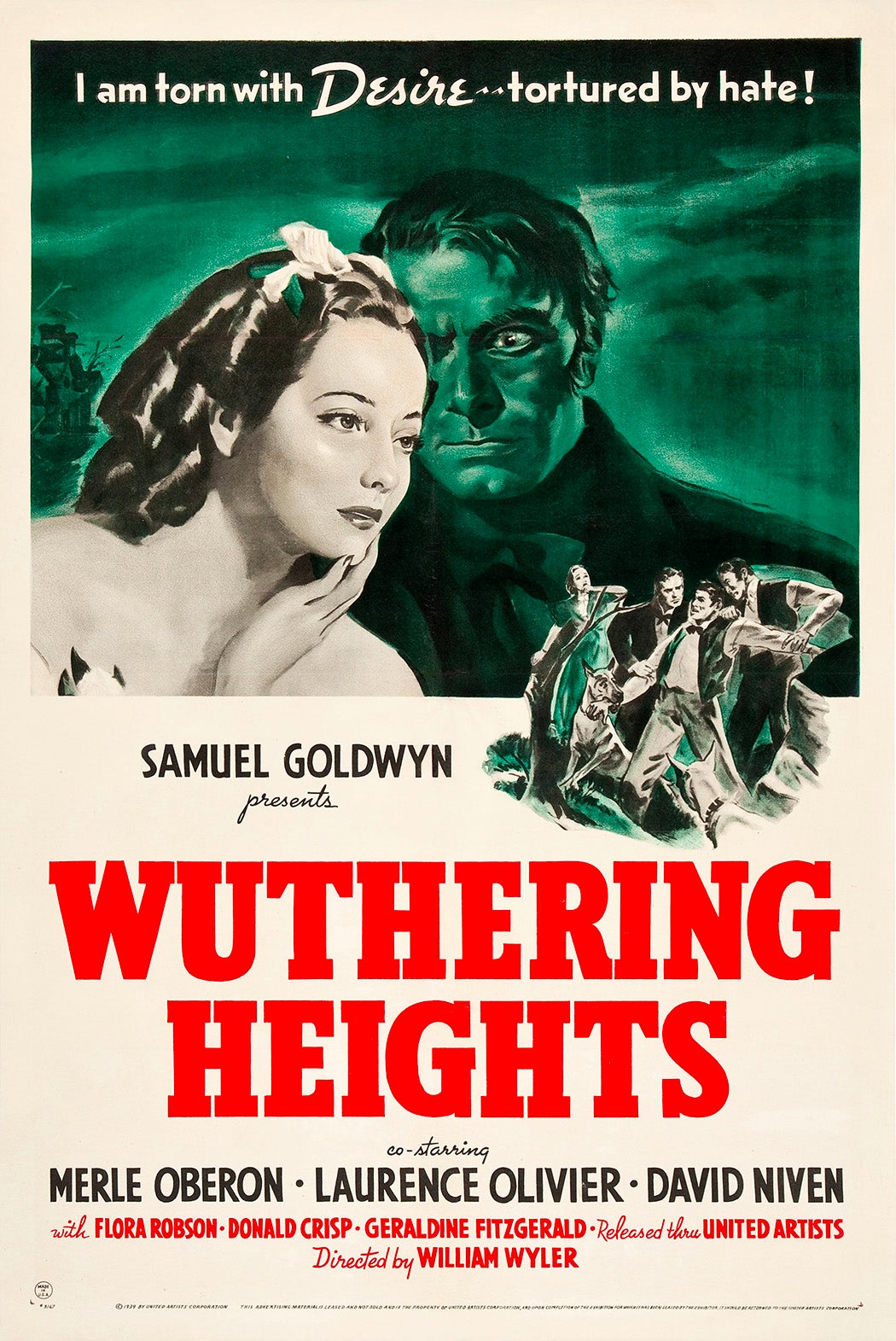 Theatrical poster for the 1939 film Wuthering Heights