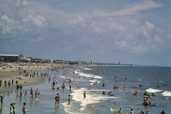 Beachgoers at Myrtle Beach, SC