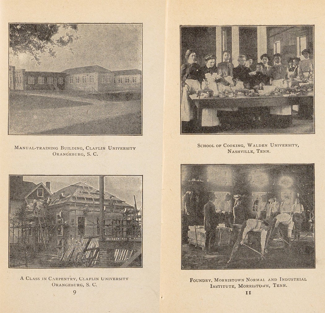 Two pages from Manual of the Freedmen's Aid and Southern Education Society of the Methodist Episcopal Church