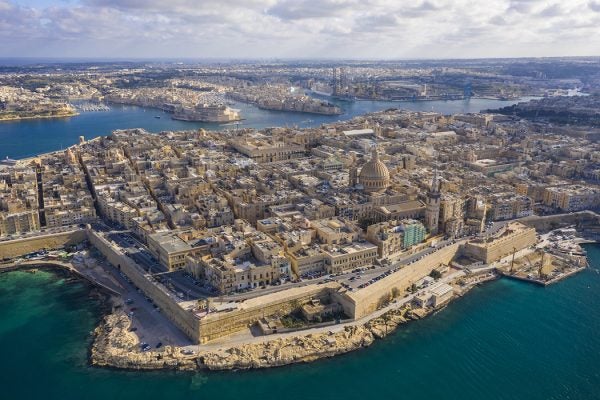 an aerial view of The south eastern region of Malta