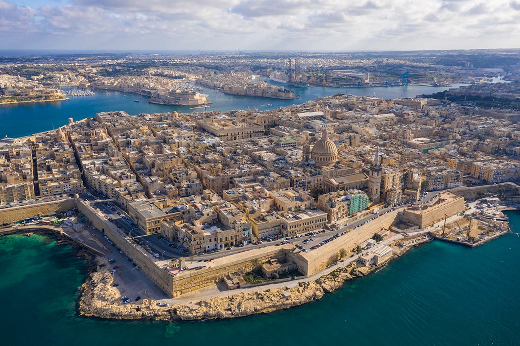 an aerial view of The south eastern region of Malta