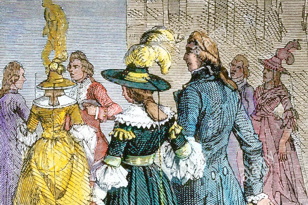 Lightning rod hats fashion of circa 1778