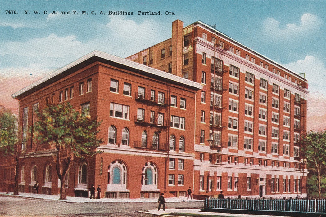 The YWCA and YMCA buildings in Portland, Oregon