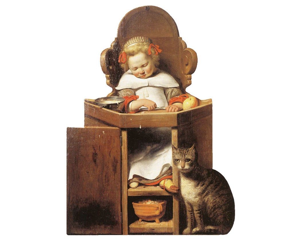 Boy Sleeping in a High Chair by Johannes Verspronck, 1654