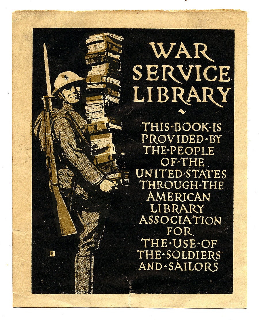 World War I, War Service Library Bookplate, 1918