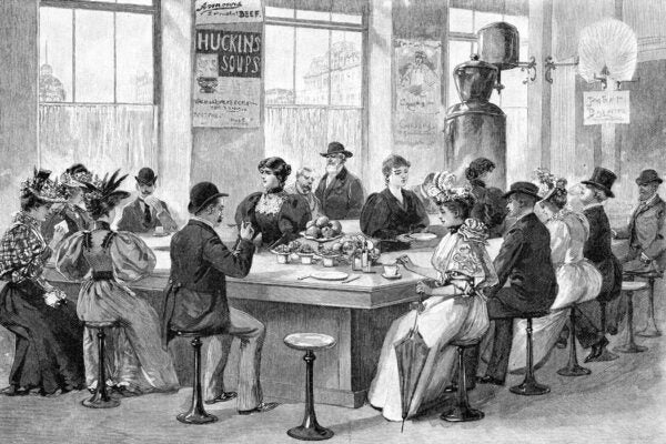 Lunchroom in Chicago, 1896