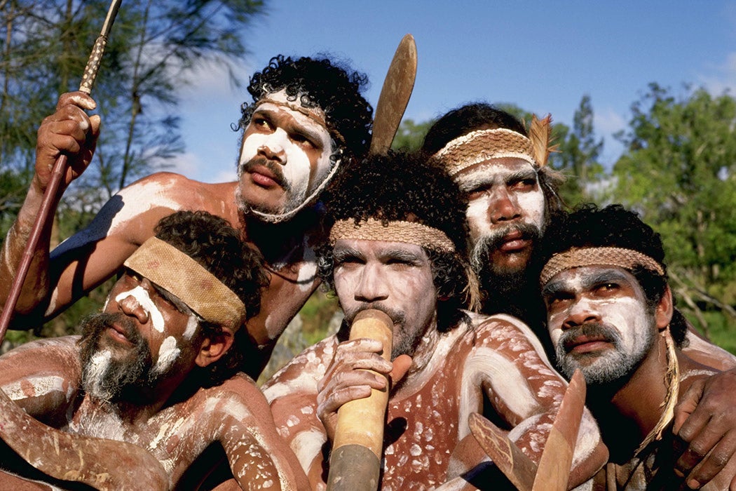 Members of Tjapukai Dance Theatre