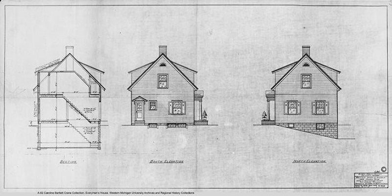 The elevation plans for Everyman's House