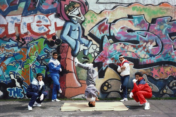 Break-dancers in Brooklyn, 1984