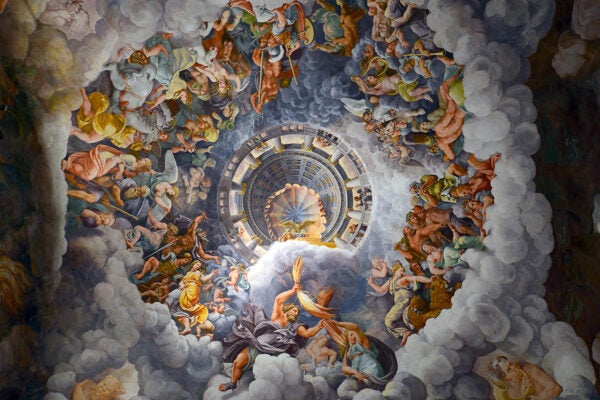 Ceiling of the Room of the giants in Palazzo Del Te, Mantua