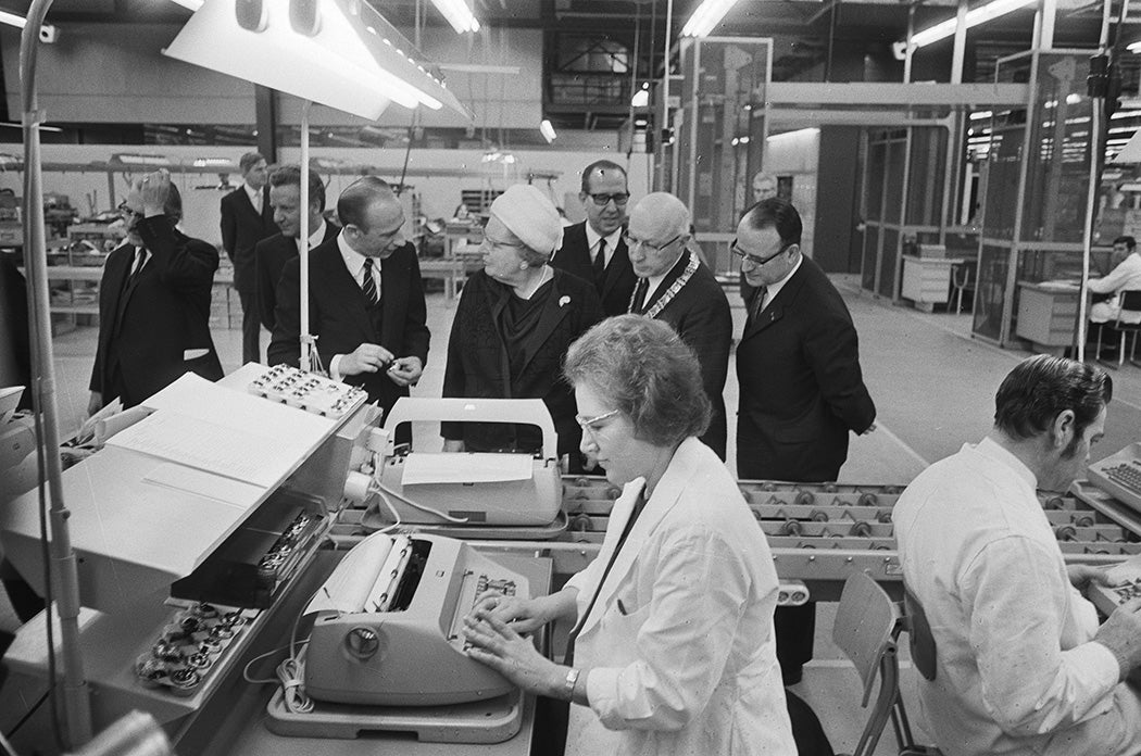 An IBM factory in Amsterdam, 1971