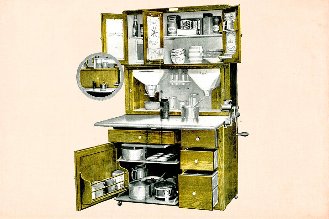 From a 1916 advertisement for Hoosier Kitchen Cabinets