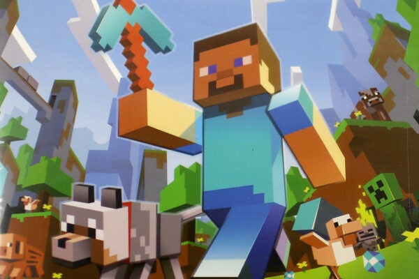 Artwork from an XBox 360 Minecraft game cover, 2014