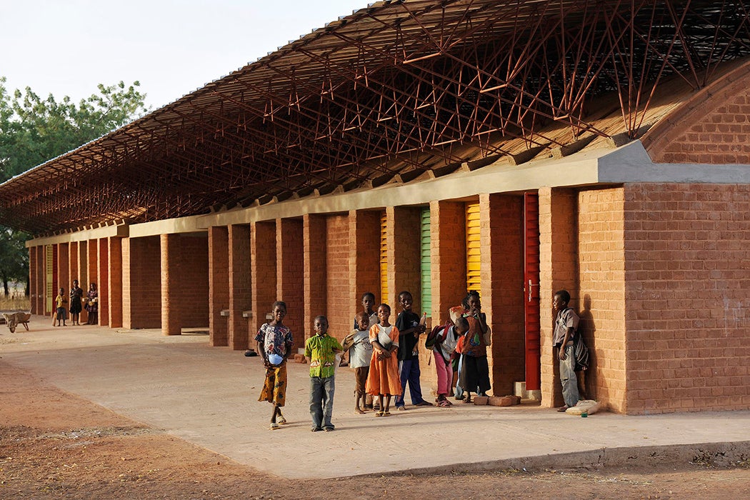 Primary school designed by Diébédo Francis Kéré in Gando, Burkina Faso