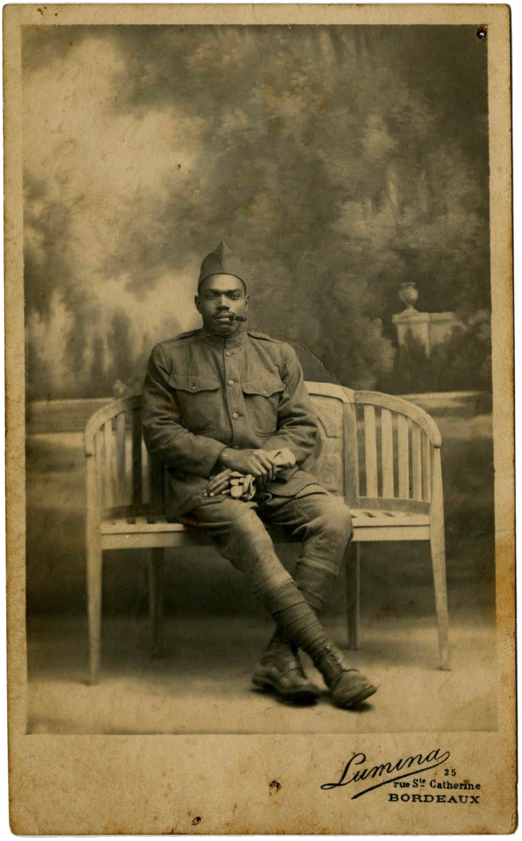 Cabinet Card Photograph of Robert Brown, Bugler, U.S. Army